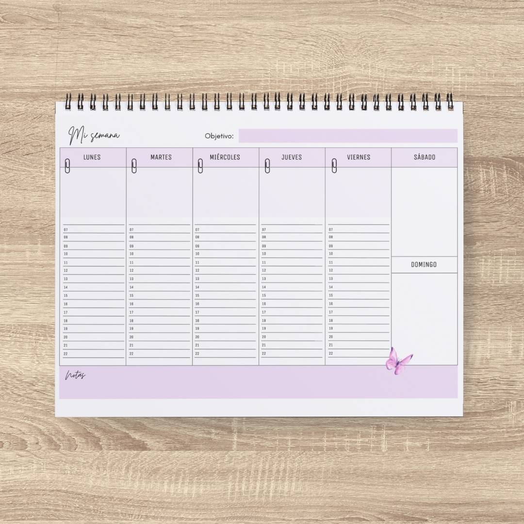 Planificador semanal «Calma»