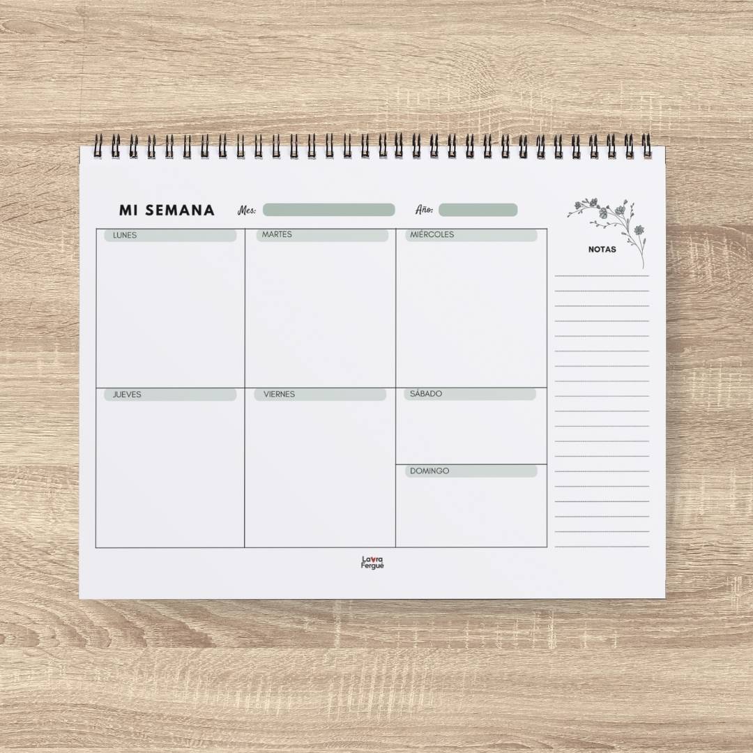 Planificador semanal «Feliz»
